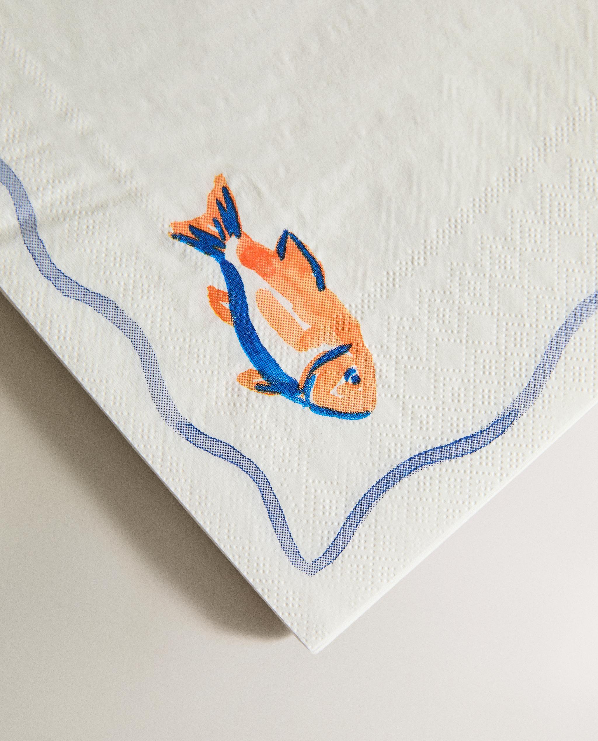 PACK OF FISH PAPER NAPKINS (PACK OF 20) product thumbnail 4
