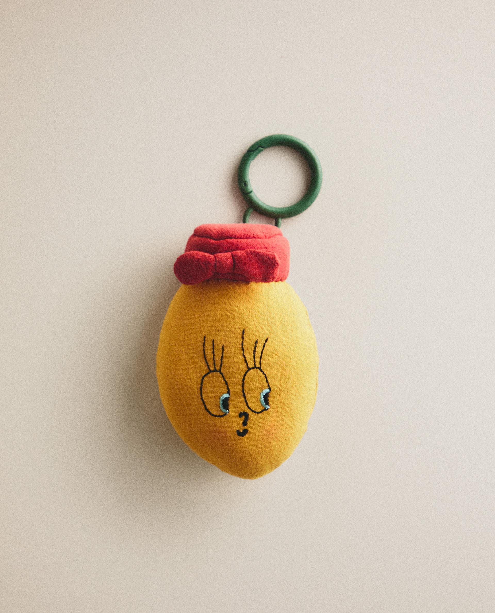 Portachiavi Metallo Little Lemon Con Strass, Simpatico Regalo Donna