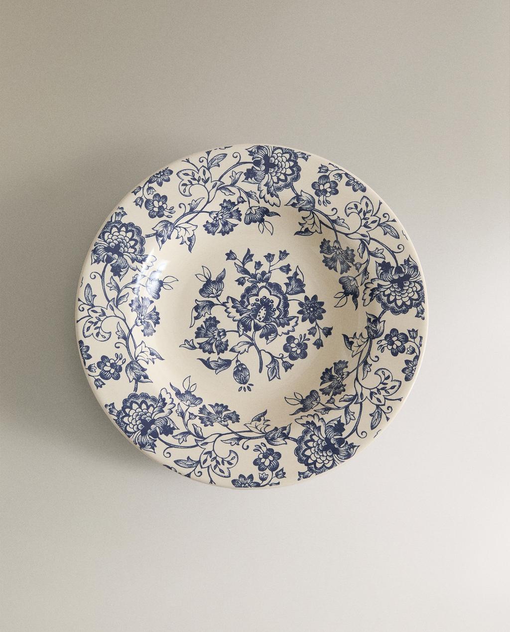 LILY EARTHENWARE SOUP PLATE