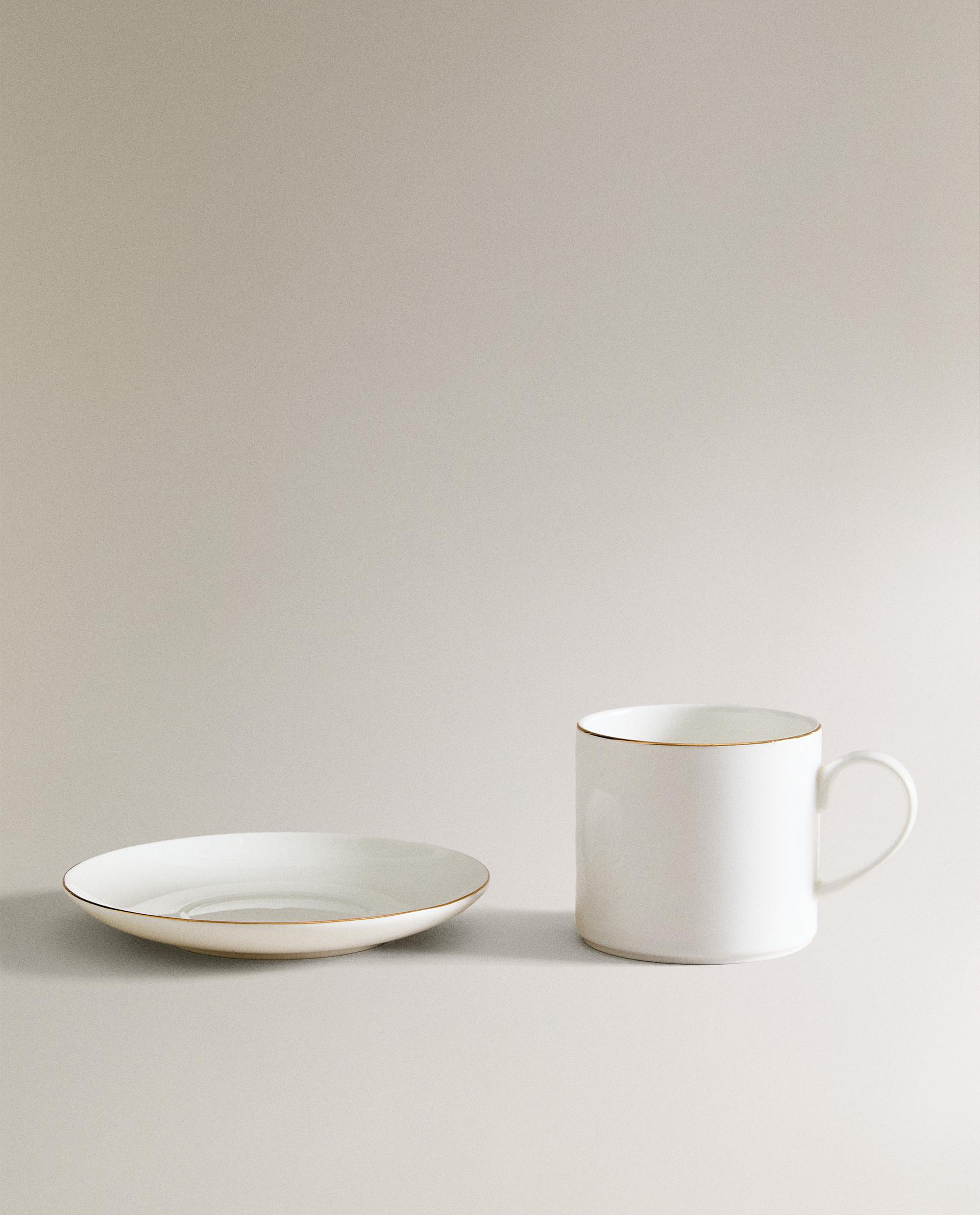 コーヒーカップ＆ソーサー ボーンチャイナ エッジ | Zara Home