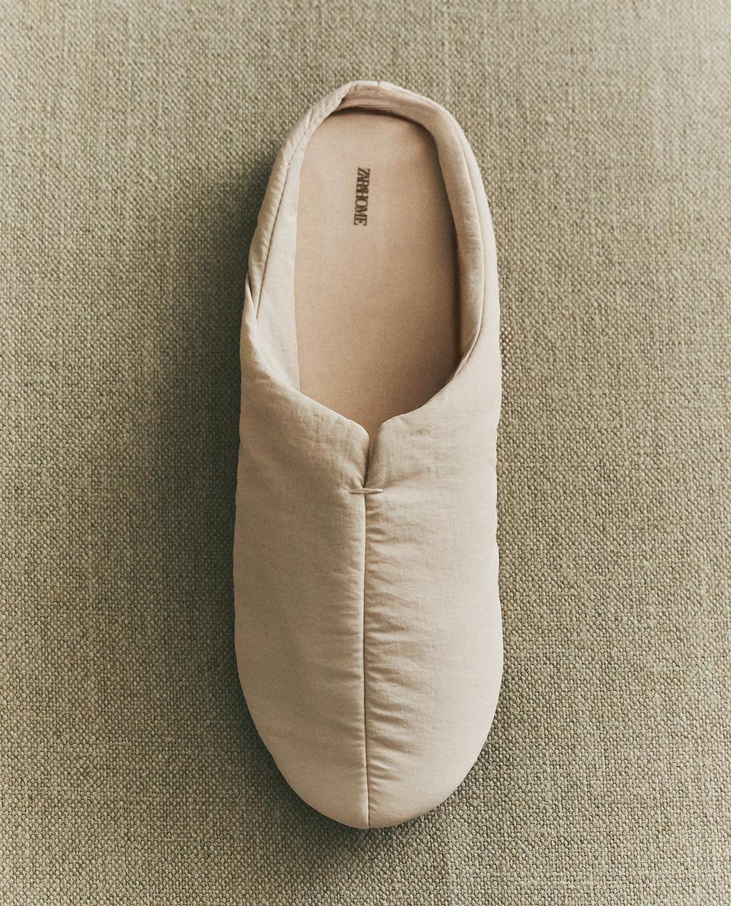 MULE SLIPPERS WITH LEATHER SOLE