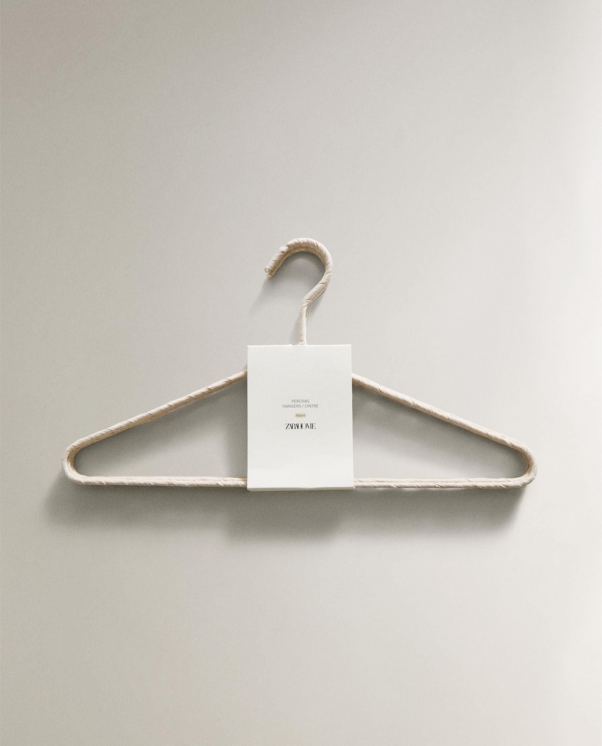 BEIGE COTTON AND LINEN HANGERS (PACK OF 4) product thumbnail 6