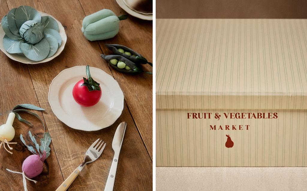 KIDS' TOY FRUIT AND VEGETABLE SET