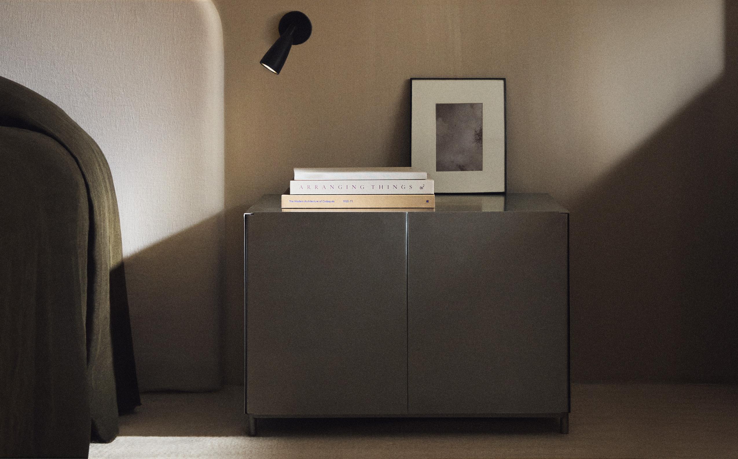 zara / 天然石天板の長方形サイドテーブル zara / 天然石天板の長方形