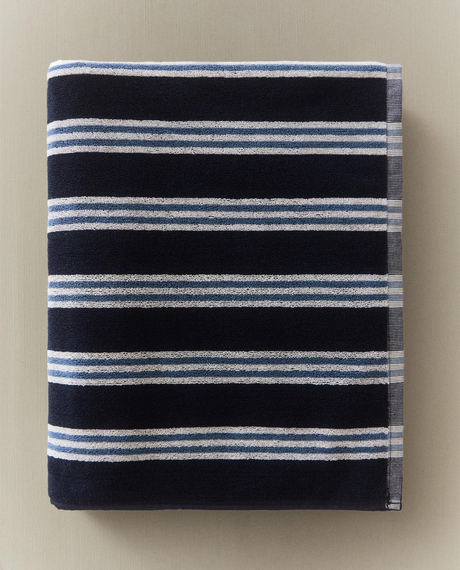 BATH TOWEL WITH IRREGULAR STRIPES BATH TOWEL WITH IRREGULAR STRIPES
