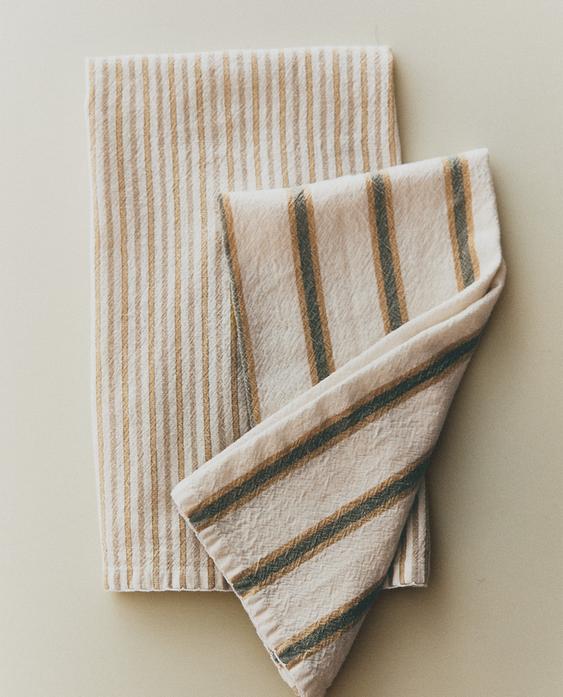 PACK OF STRIPED TEA TOWELS (PACK OF 2)