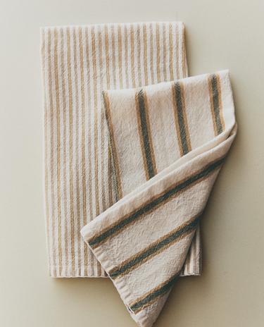 PACK OF STRIPED TEA TOWELS (PACK OF 2) PACK OF STRIPED TEA TOWELS (PACK OF 2)