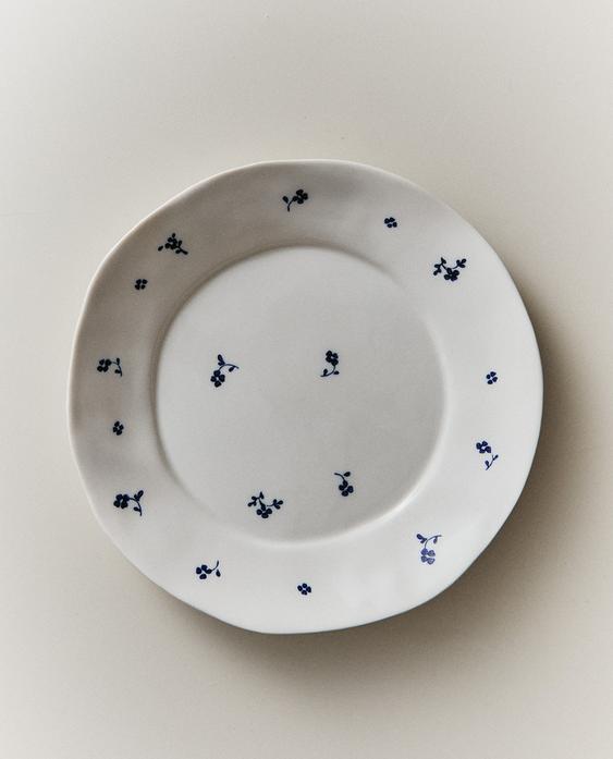 PLATO LLANO PORCELANA FLOR
