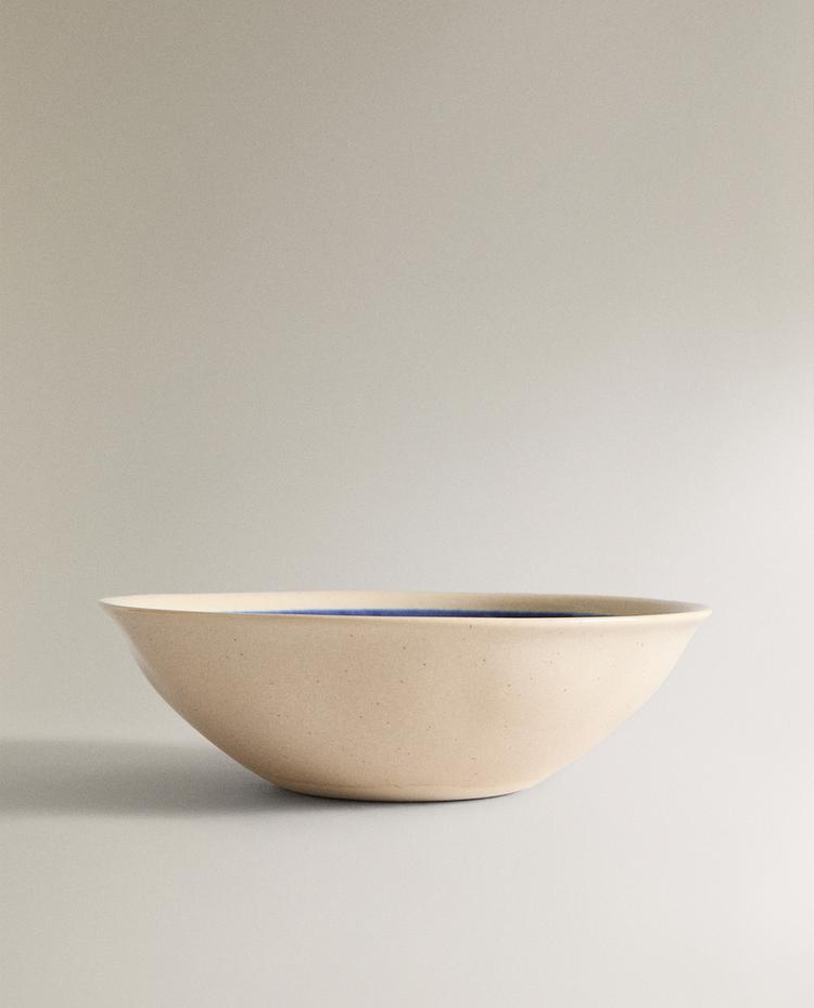 STONEWARE BOWL WITH RIM