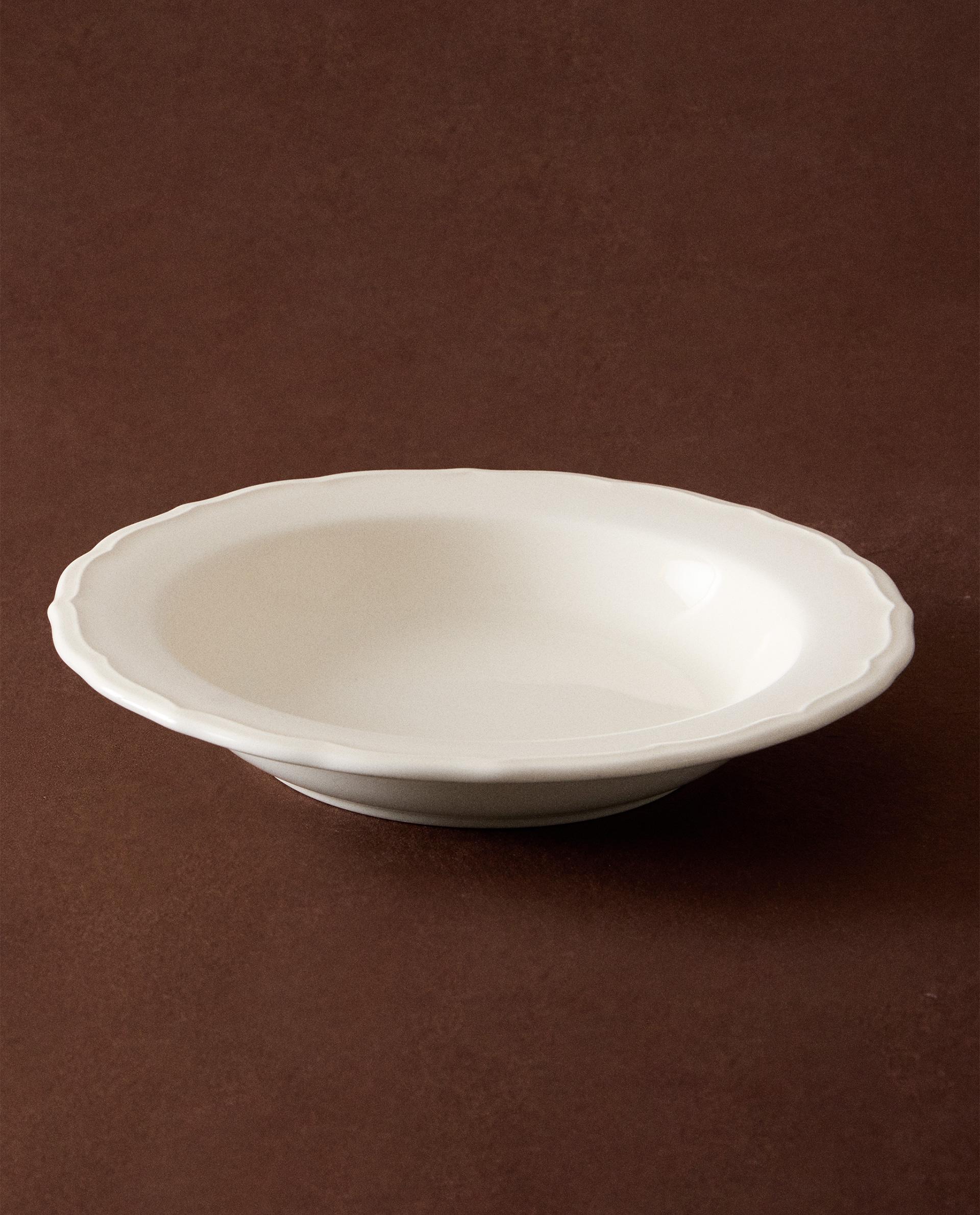 PLATO HONDO ANDREA ORNAMENTO BORDE LOZA