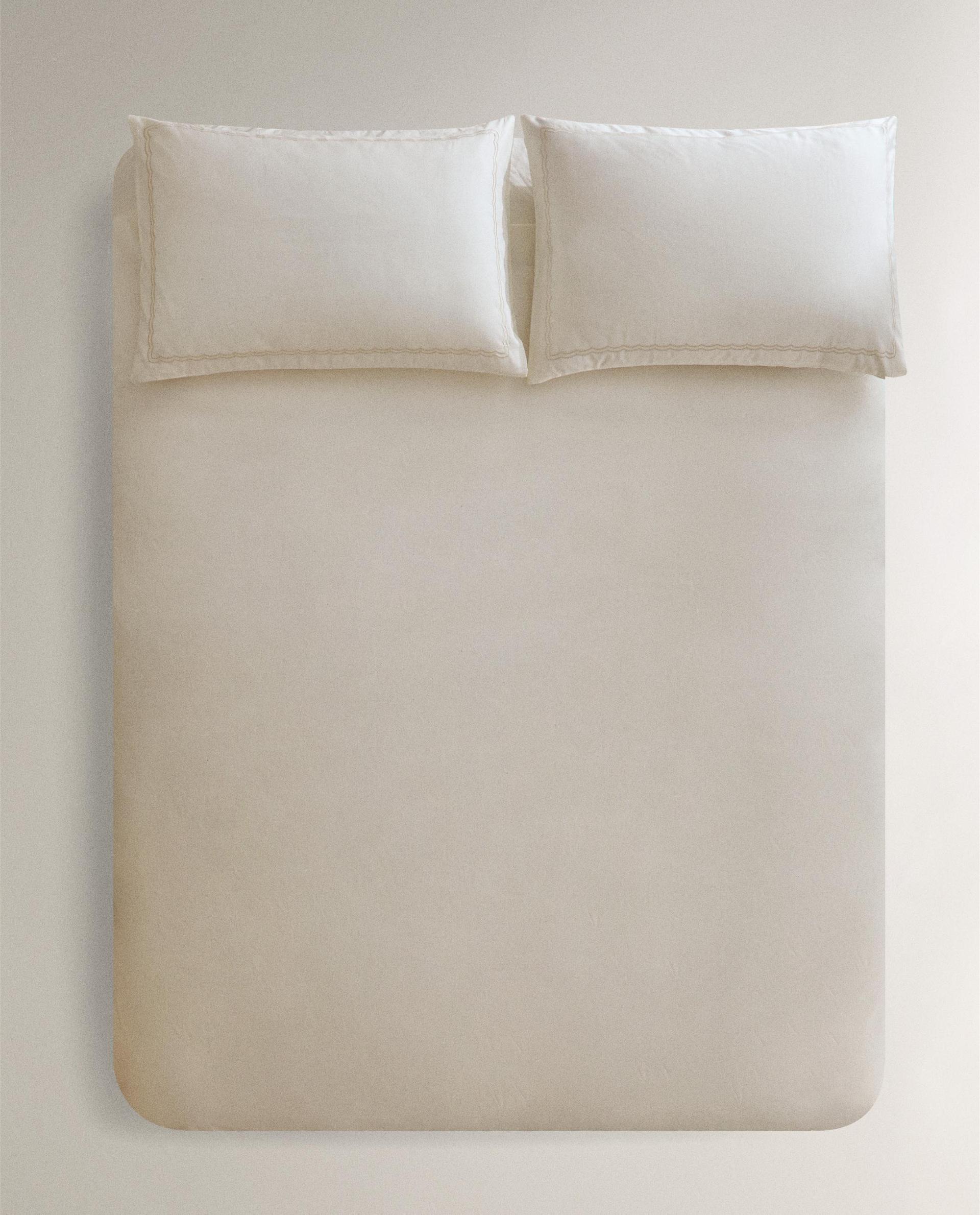 غلاف لحاف من القطن الساتان بشريط حافة (كثافة 300 خيط) غلاف لحاف من القطن الساتان بشريط حافة (كثافة 300 خيط)