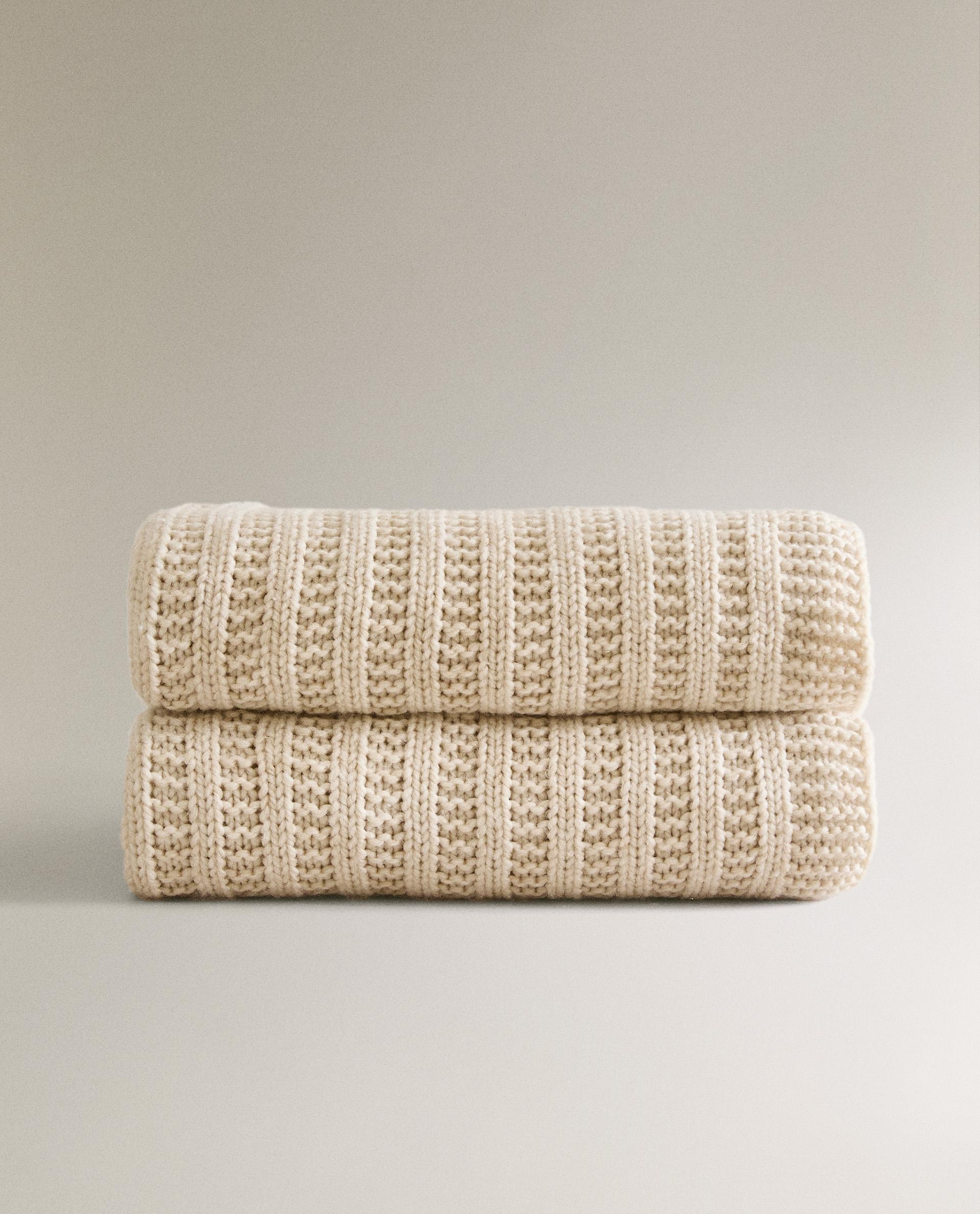 ★未使用・タグ付★ ZARA  ニットブランケット ☆未使用・タグ付☆ ZARA HOME ニットブランケット 【公式通販】