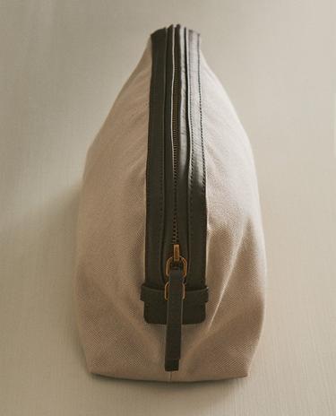 キャンバス＆レザー ポーチ