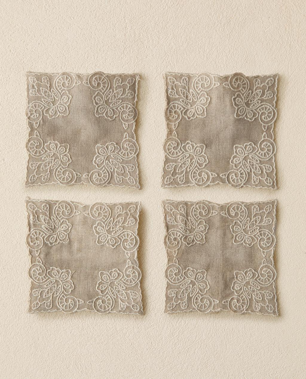 PACK POSAVASOS LINO (PACK DE 4) PACK POSAVASOS LINO (PACK DE 4)