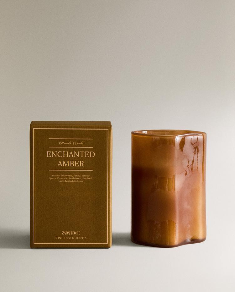 (250 G) ENCHANTED AMBER SCENTED CANDLE