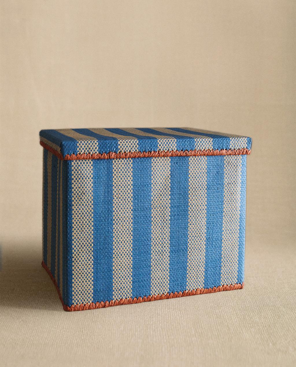 KIDS' FOLDABLE STRIPED BASKET