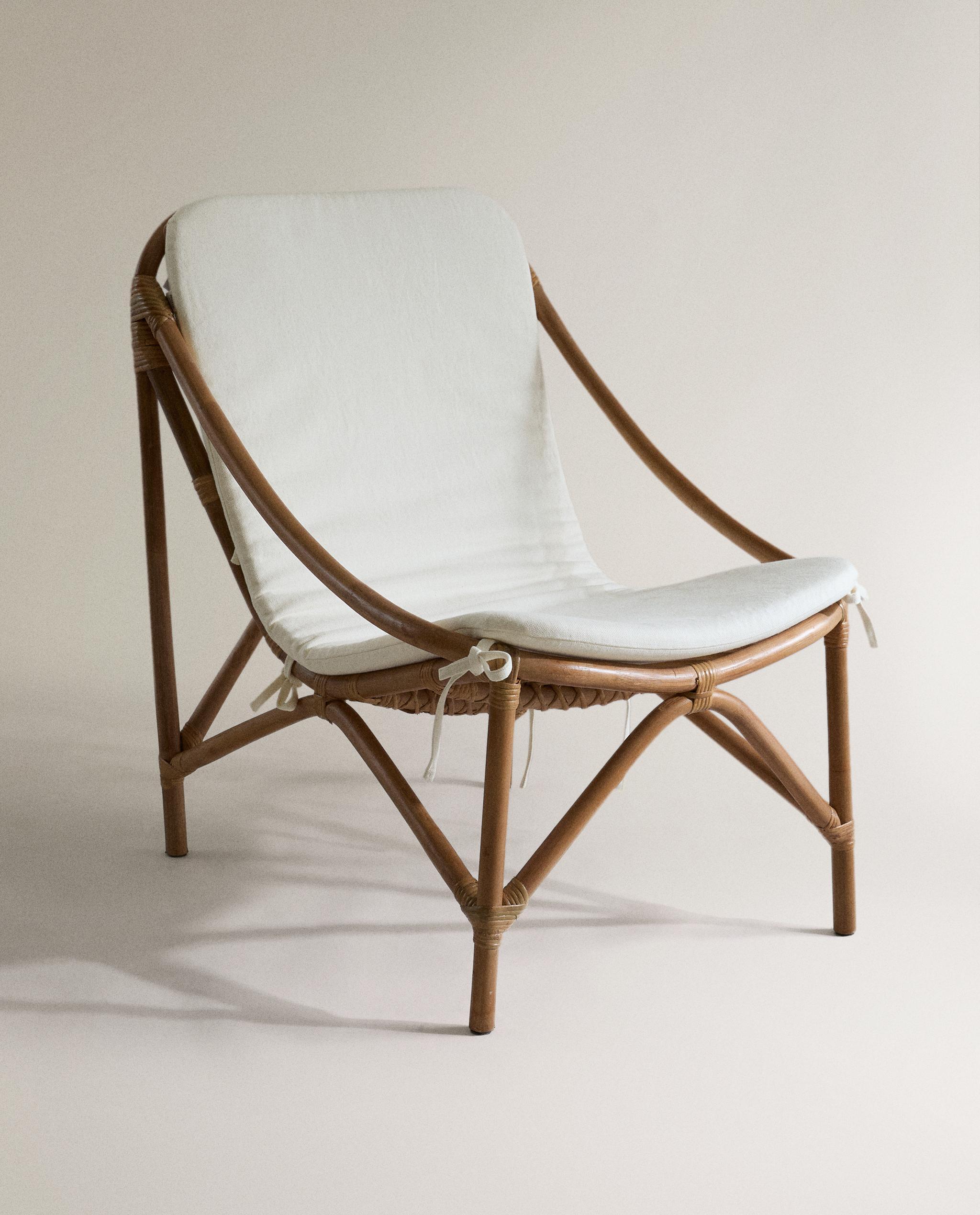 RATTAN ACCENT CHAIR AND CUSHION product thumbnail 18