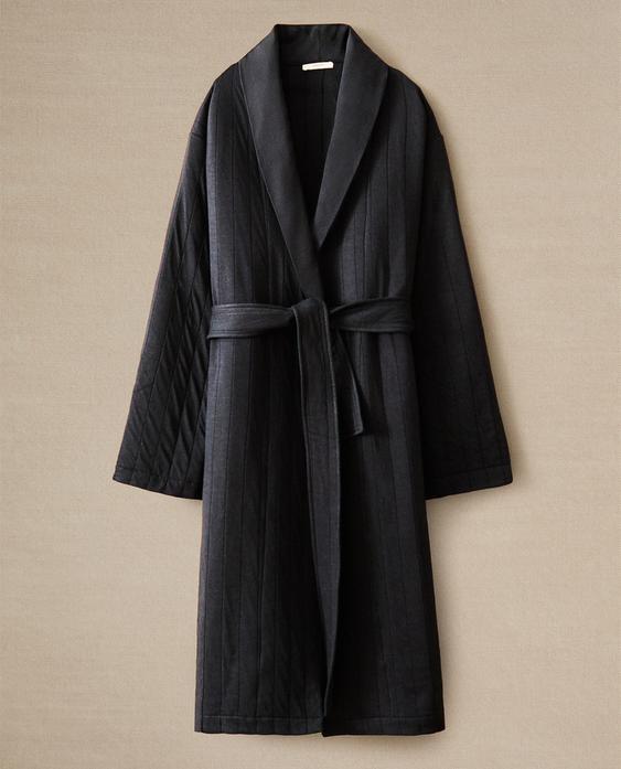 LONG QUILTED DRESSING GOWN LONG QUILTED DRESSING GOWN