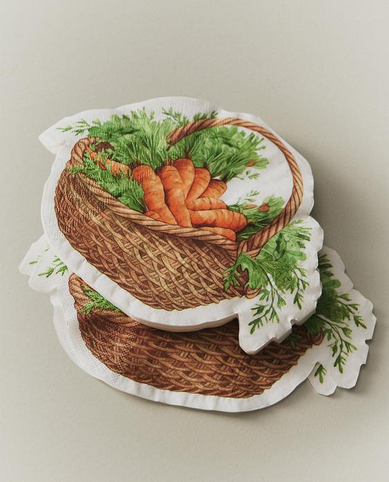 LOT DE SERVIETTES EN PAPIER CAROTTES (LOT DE 20)