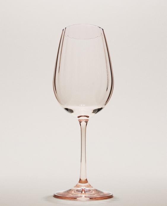 TAÇA DE CRISTALINO COM EFEITO ÓTICO