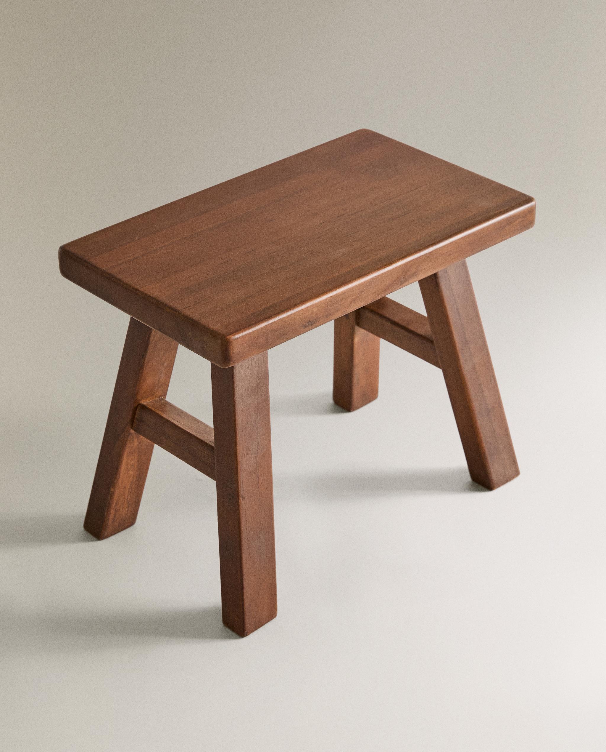 SMALL WOODEN STOOL product thumbnail 8