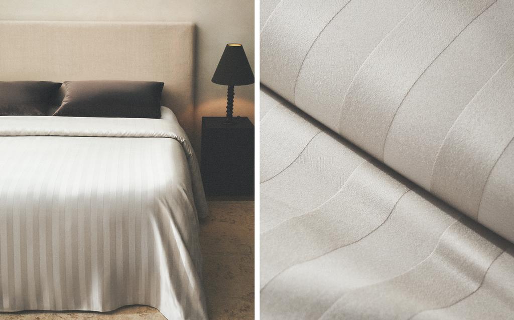 STRIPED SATEEN DUVET COVER (500 THREAD COUNT)