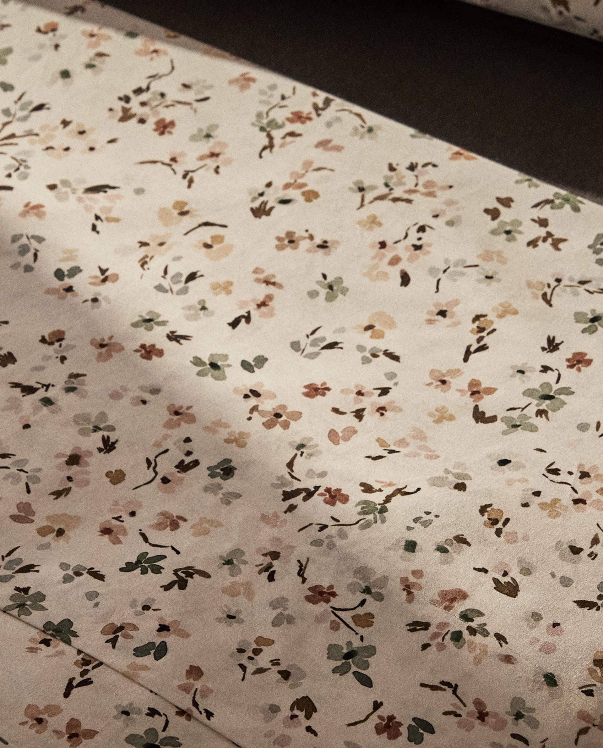 FLORAL PRINT FLAT SHEET