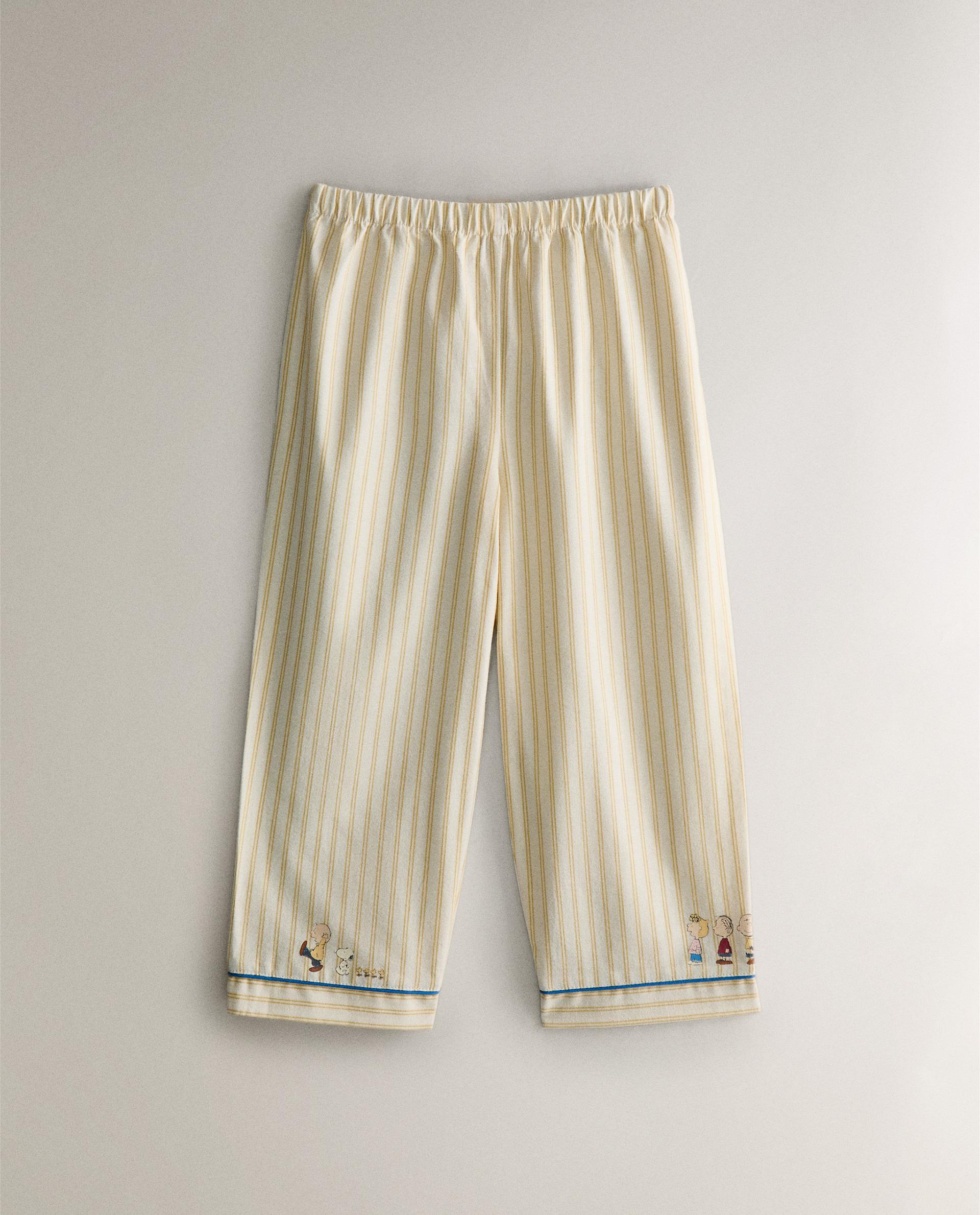 CHILDREN'S PEANUTS™ STRIPED FLANNEL SET OF PYJAMAS