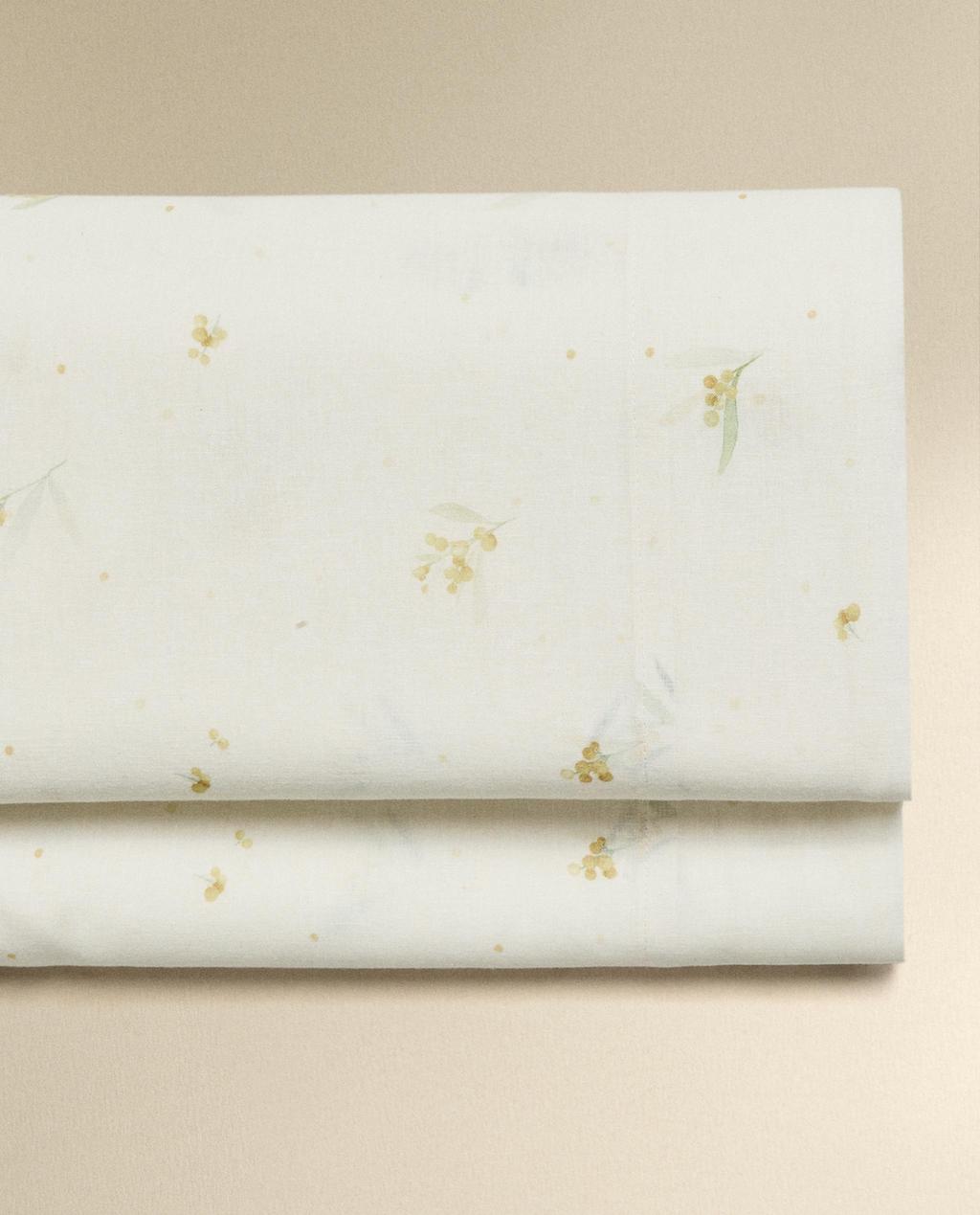 DRAP DE DESSUS LIN ET COTON MIMOSAS