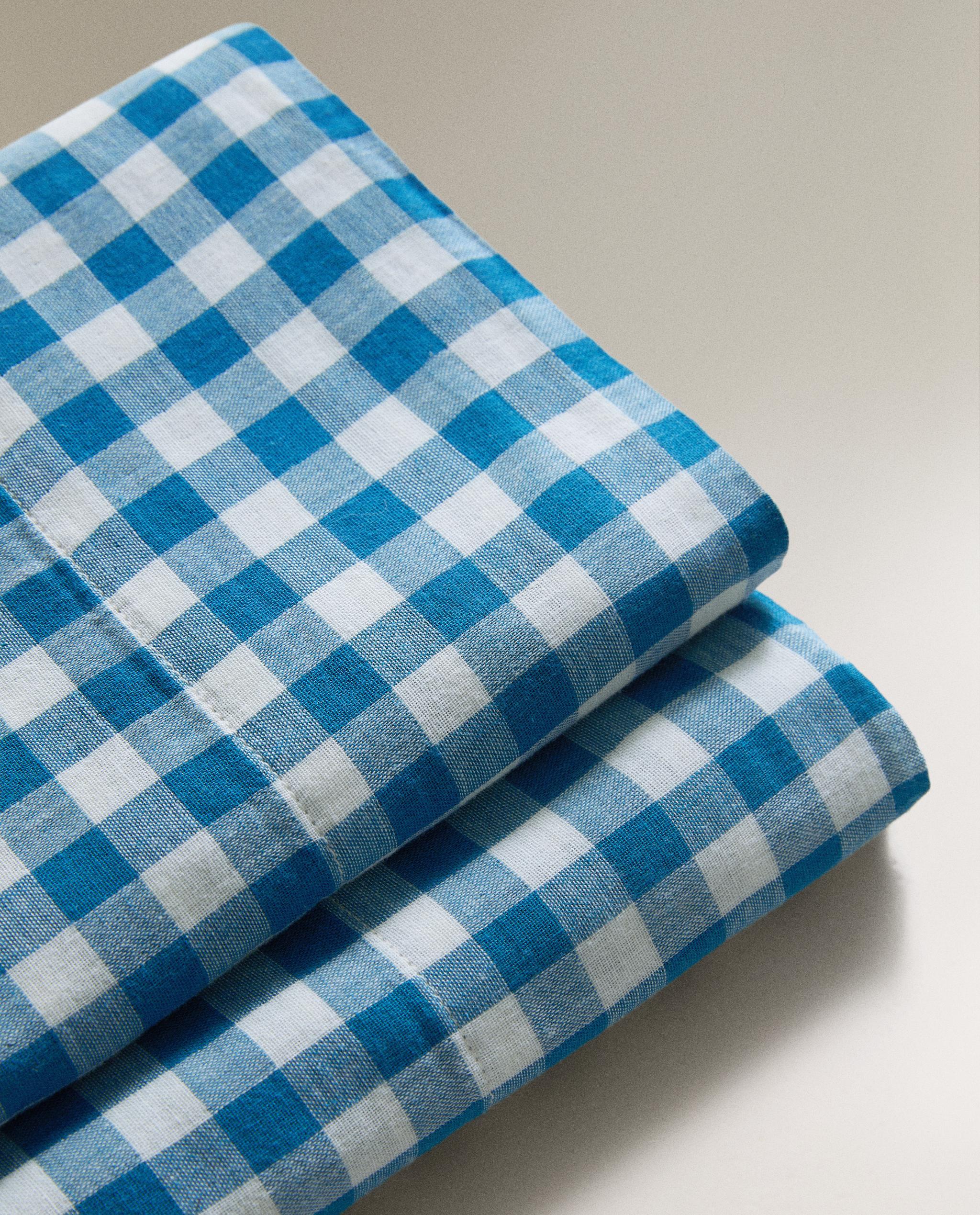 KIDS' CHECK MUSLIN FLAT SHEET product thumbnail 5