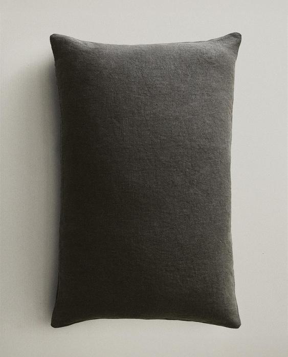 HOUSSE DE COUSSIN LIN EFFET DÉLAVÉ