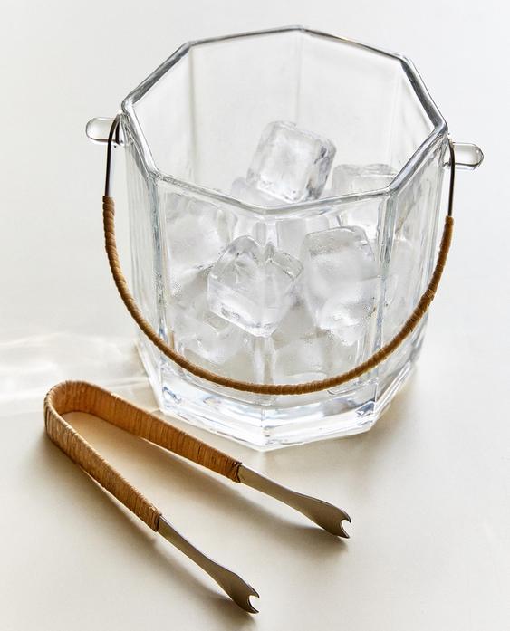 GLAZEN IJSEMMER EN TANGEN