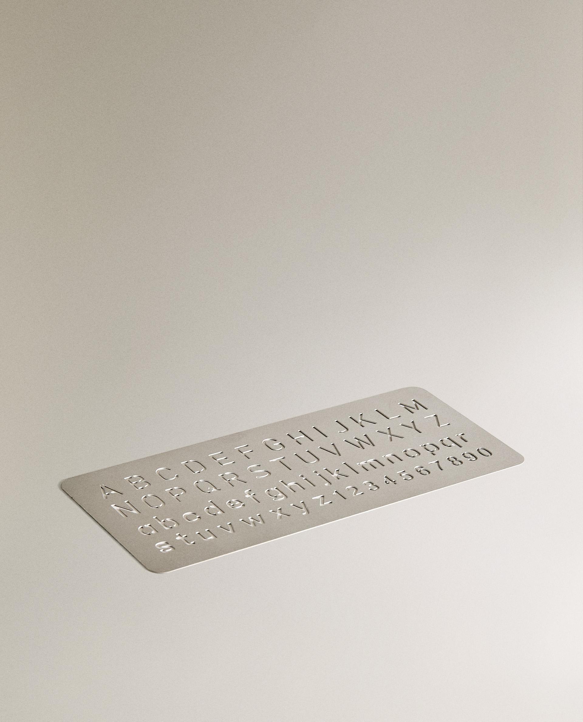 METAL ALPHABET RULER