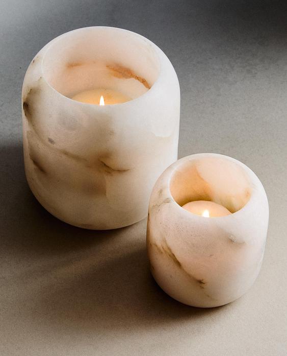 ALABASTER TEALIGHT HOLDER