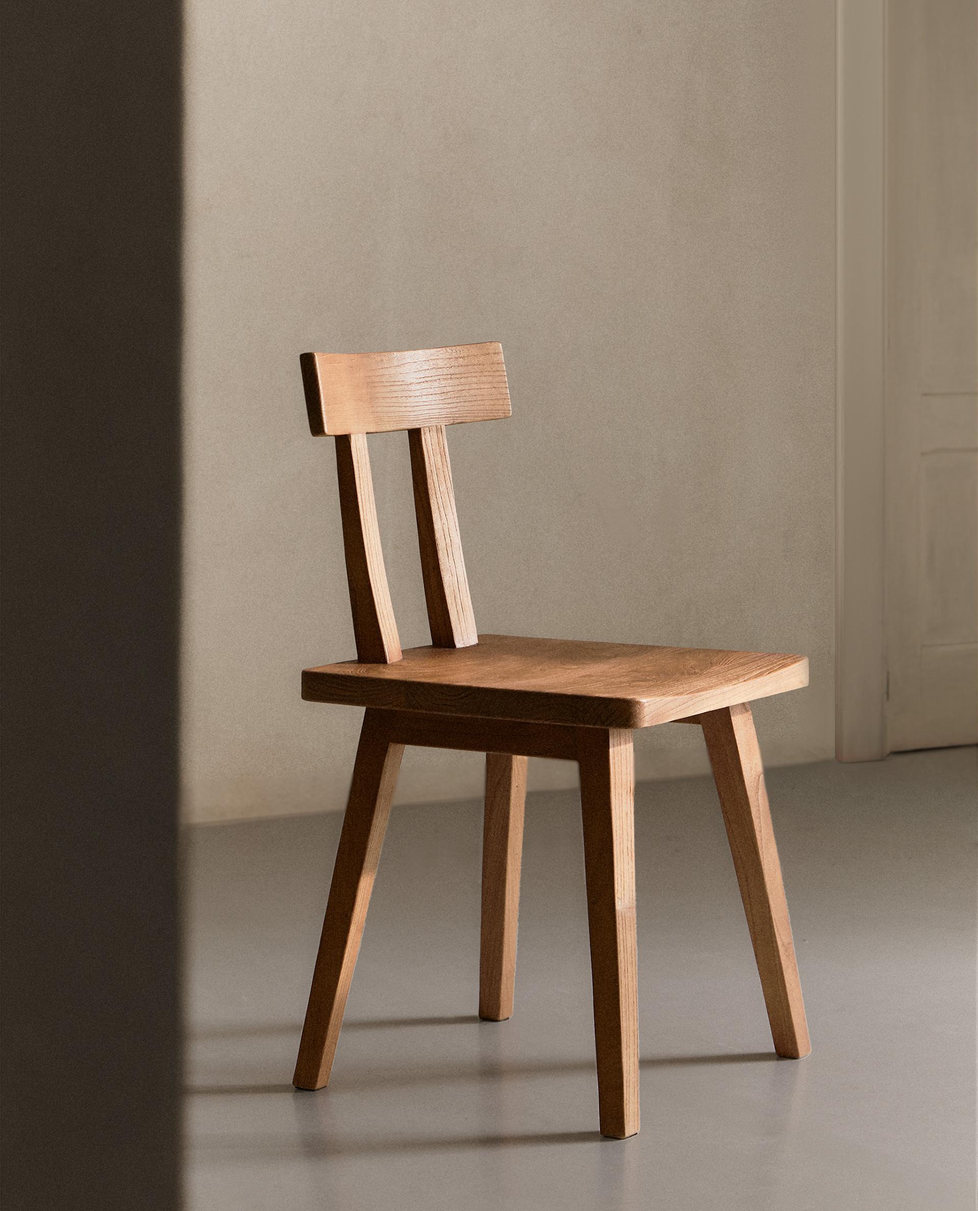 ブラウン 木製 椅子 背もたれ付き 背もたれ付きウッドチェア | Zara Home 日本/Japan