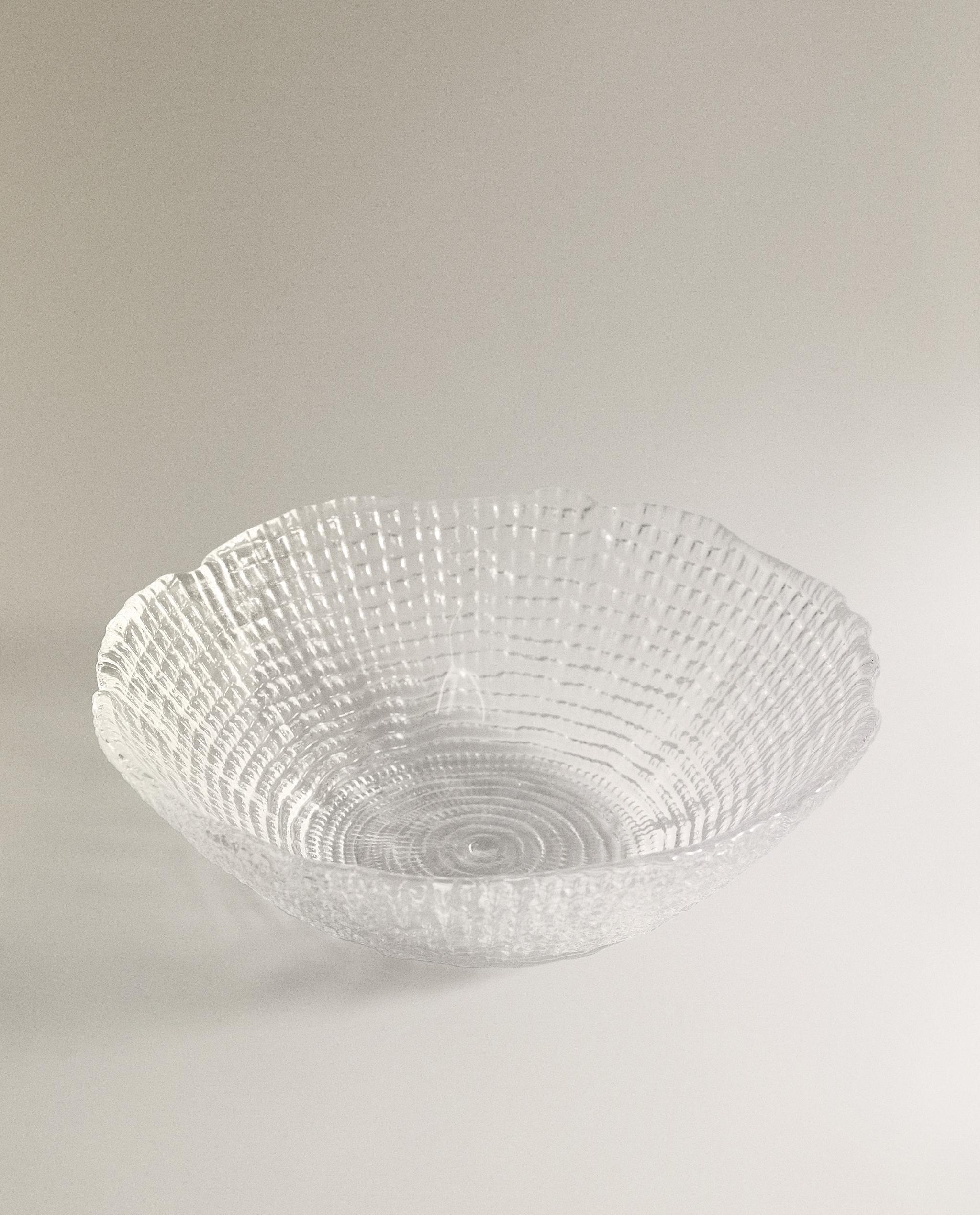 GLASS BOWL WITH RAISED DESIGN product thumbnail 3