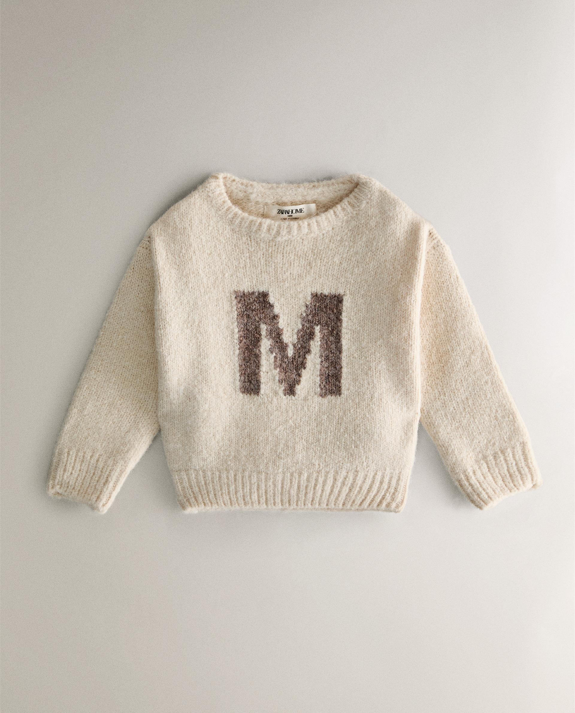 CHILDREN'S LETTER M SWEATER