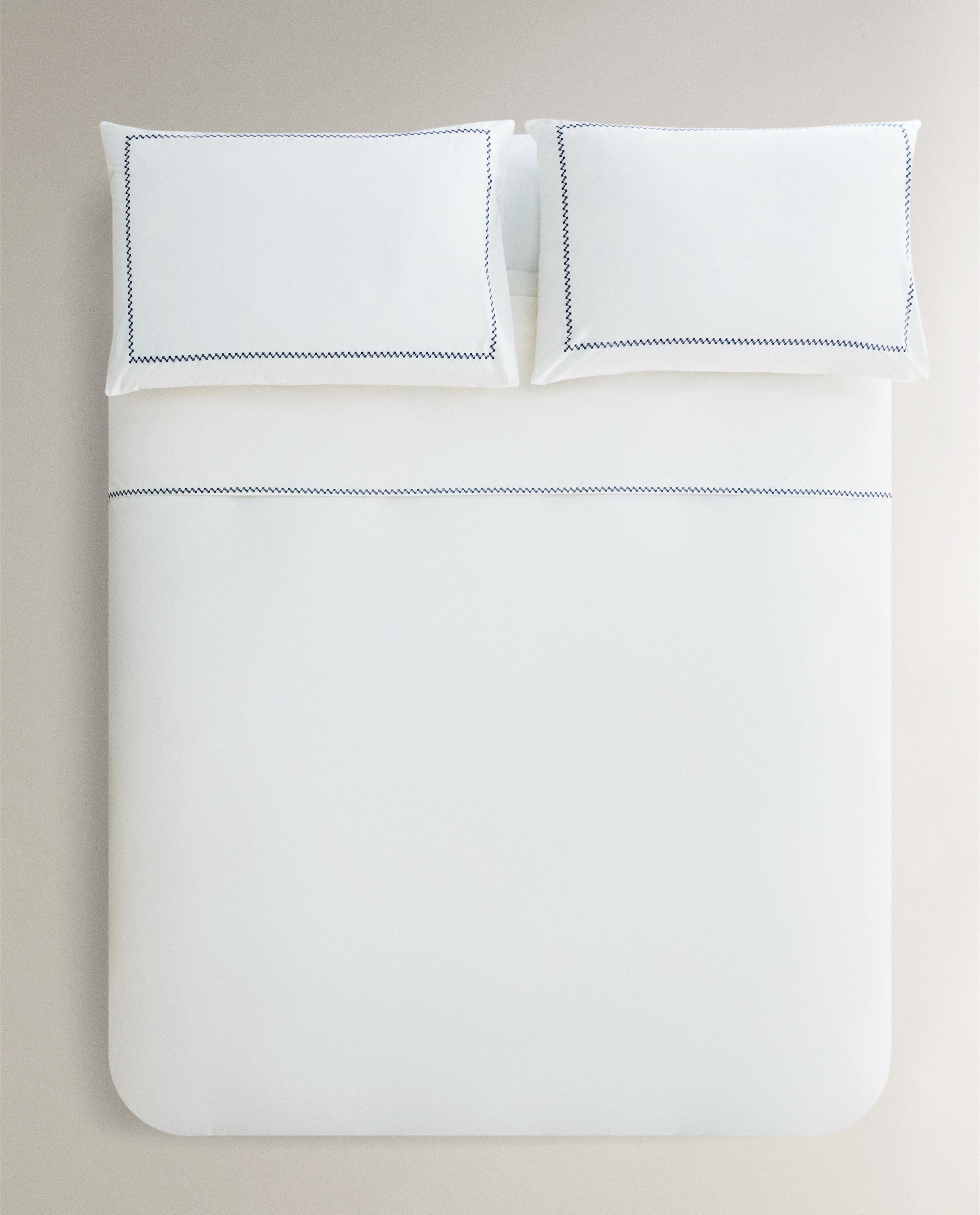DUVET COVER WITH EMBROIDERED BORDER product thumbnail 7