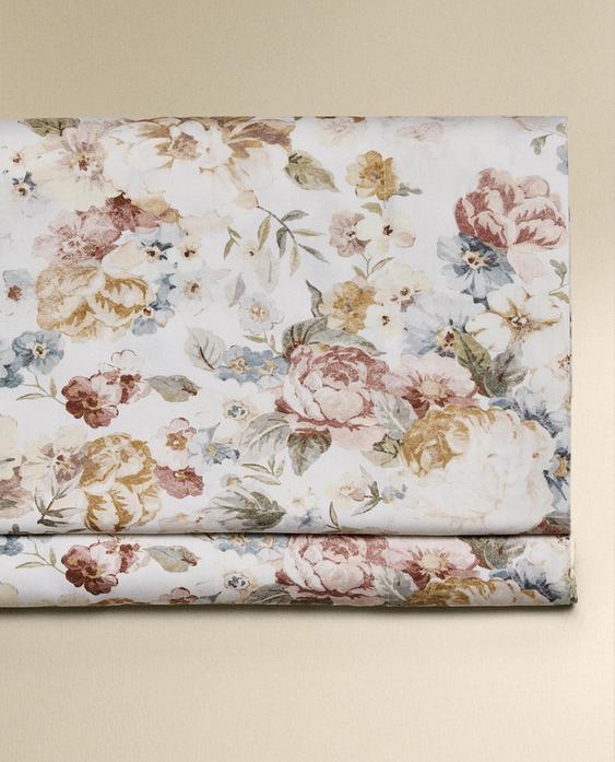 SÁBANA ENCIMERA SATÉN FLORAL (300 HILOS)