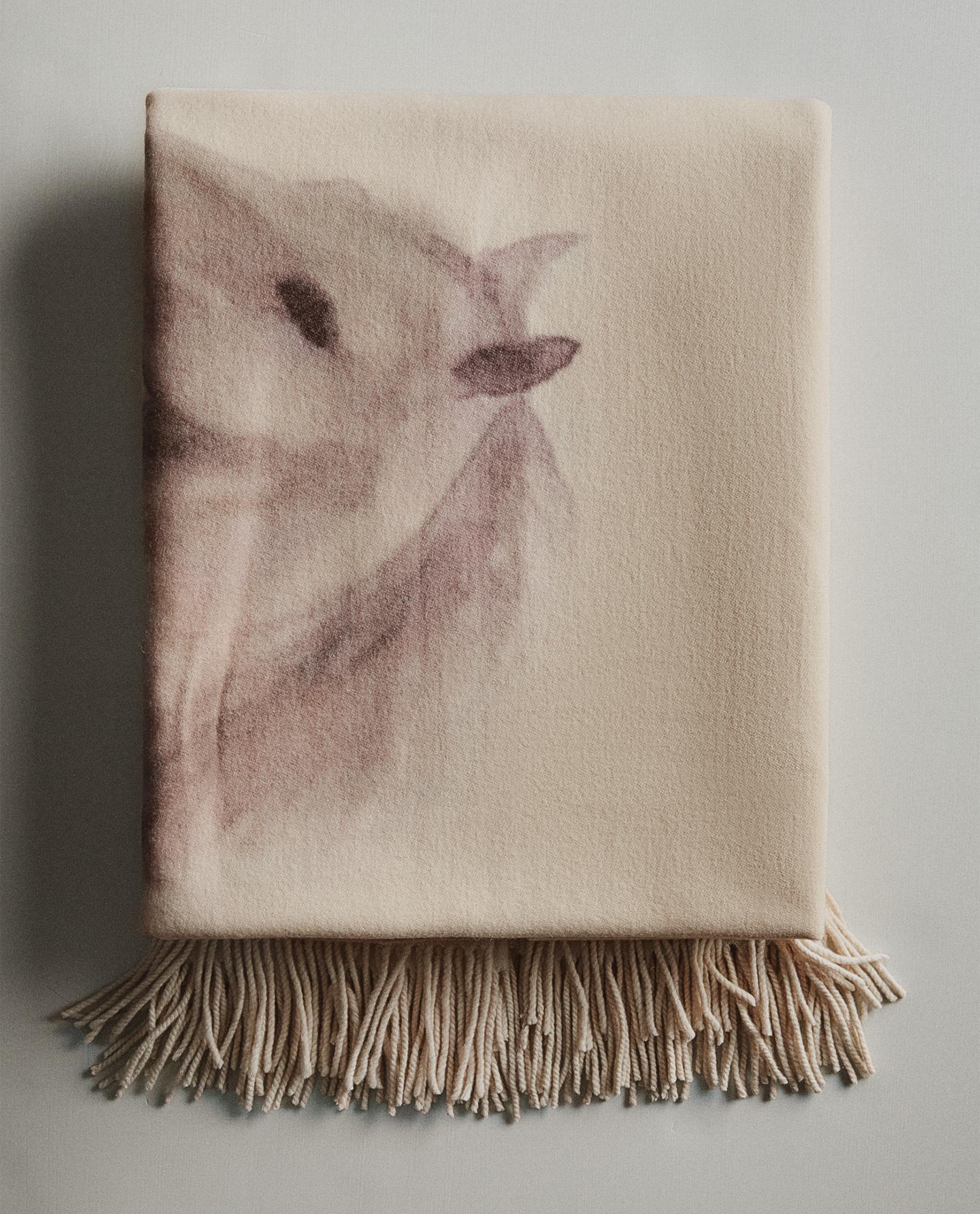 FRINGED WOOL THROW FRINGED WOOL THROW