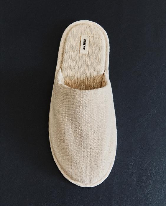 LINEN SLIPPERS