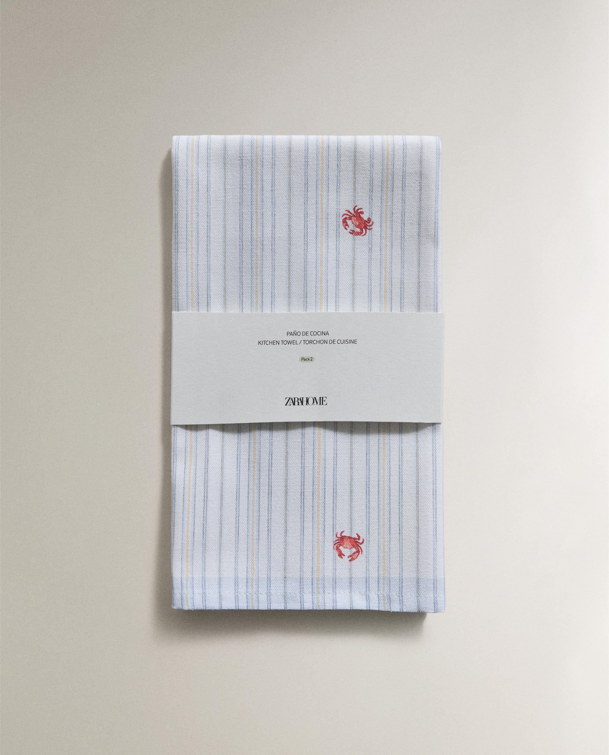 PACK OF CRAB PRINT TEA TOWELS (PACK OF 2) product thumbnail 6