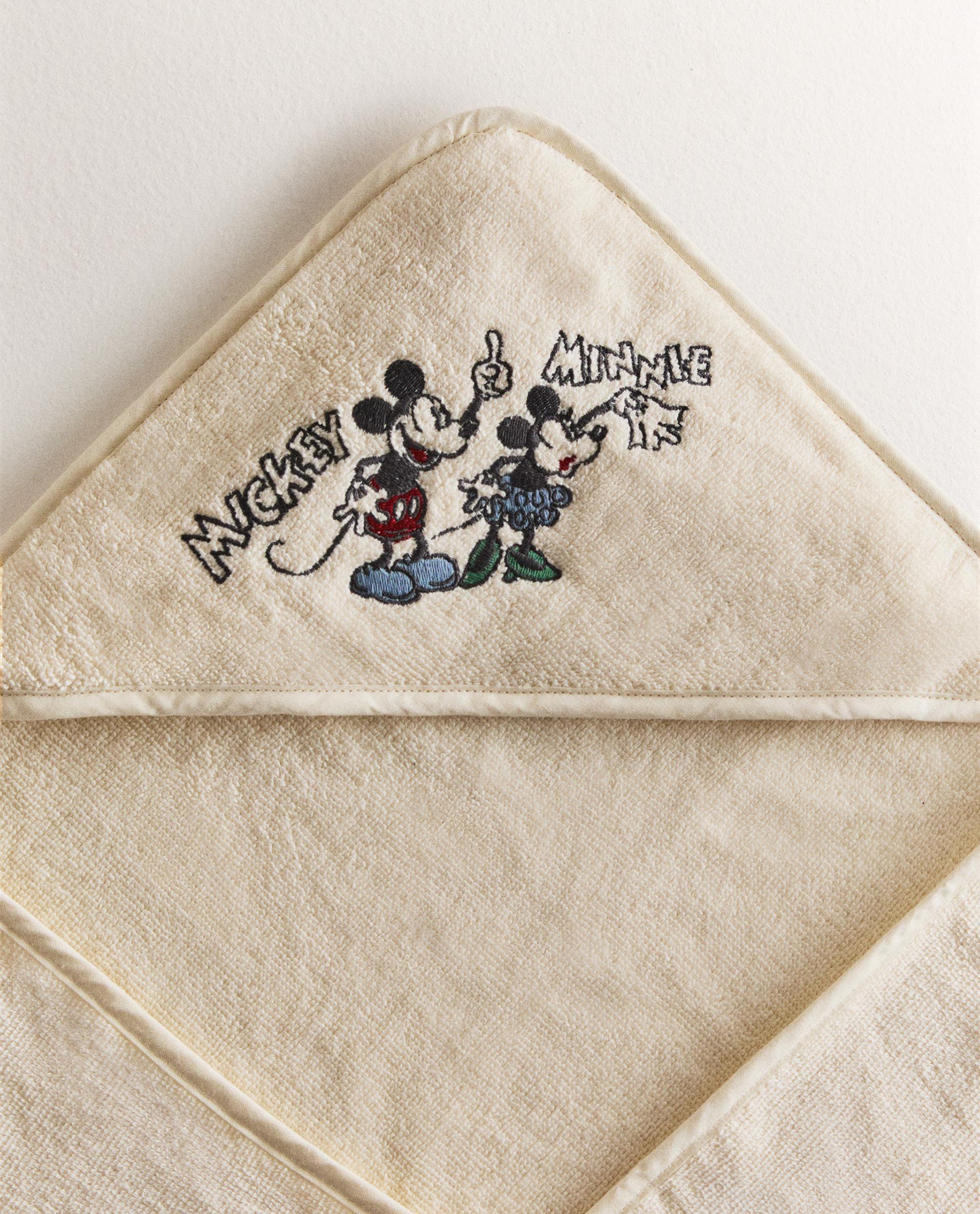 ミッキー＆ミニー ©DISNEY テリーコットン フード付きバスタオル