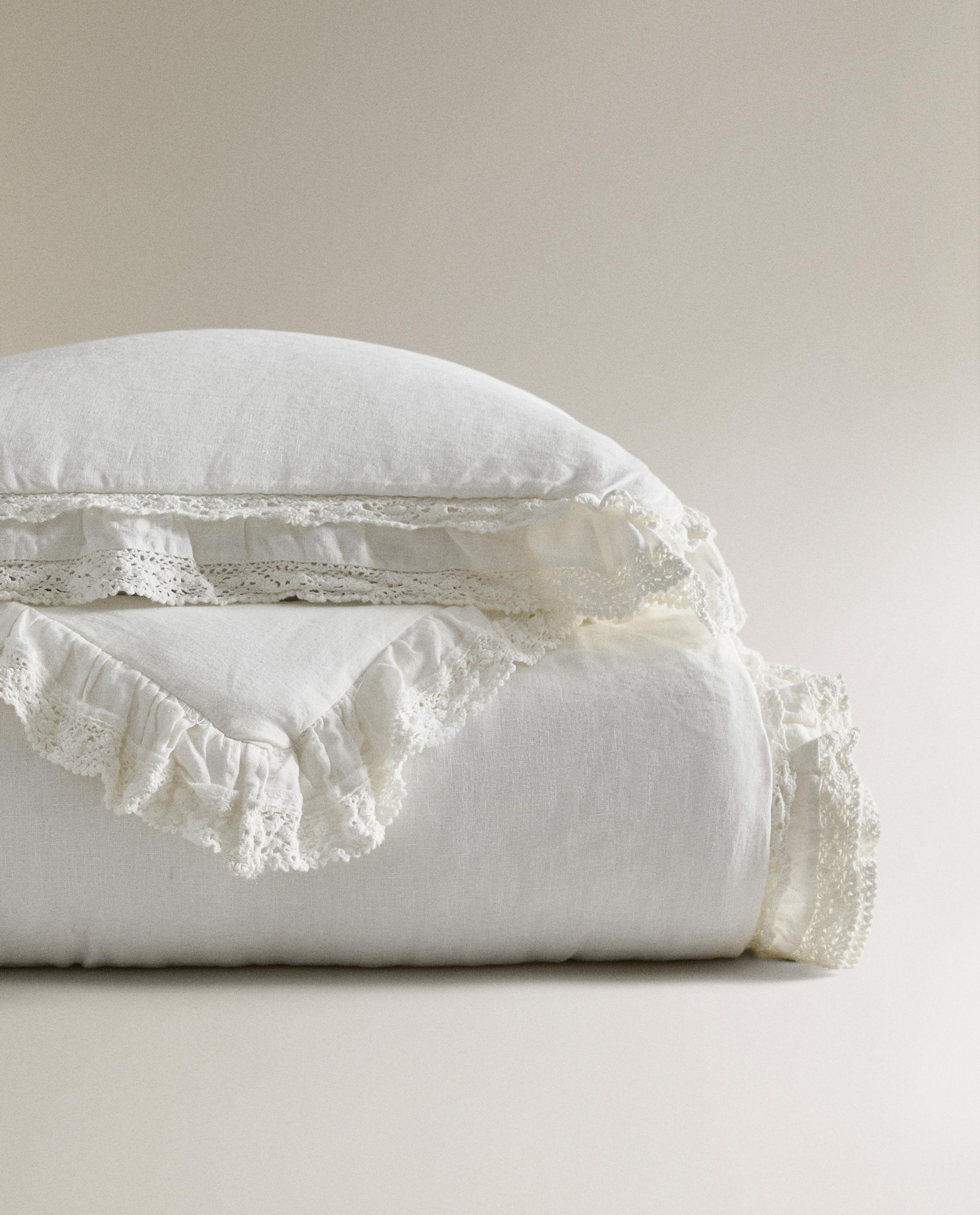 リネン レーストリム ベッドカバー | Zara Home 日本/Japan