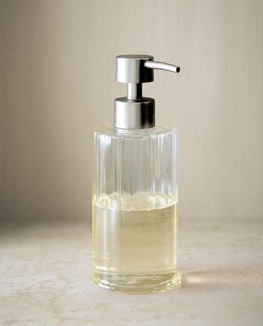 TVÅLPUMP I BOROSILIKATGLAS