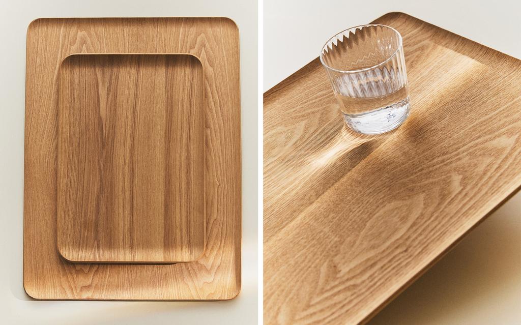 LARGE RECTANGULAR WOODEN TRAY