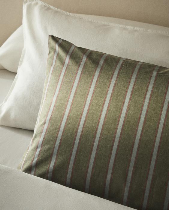 FUNDA ALMOHADA ALGODÓN PERCAL RAYAS (300 HILOS) FUNDA ALMOHADA ALGODÓN PERCAL RAYAS (300 HILOS)