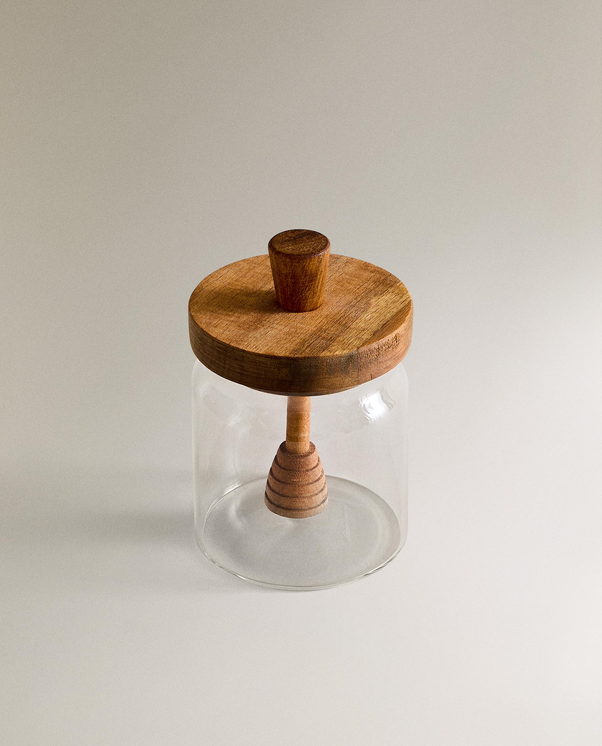 BOROSILICATE GLASS AND WOOD HONEY JAR | Zara Home Nederland