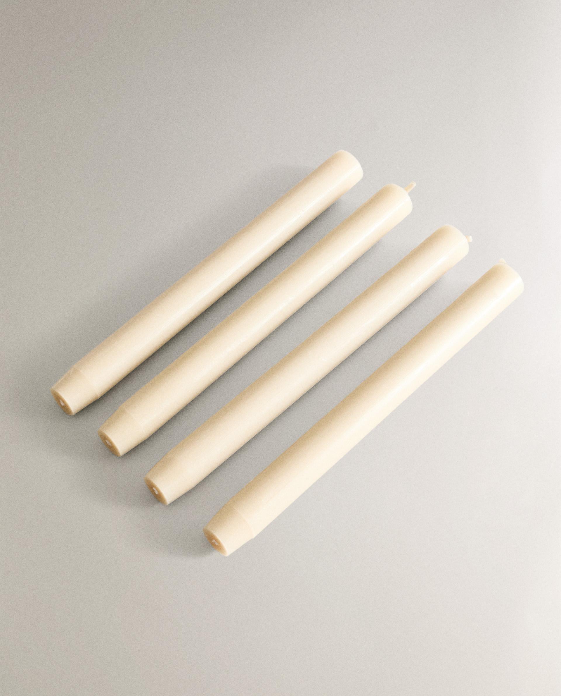 PACK OF LONG DECORATIVE CYLINDRICAL CANDLES (PACK OF 4) product thumbnail 7