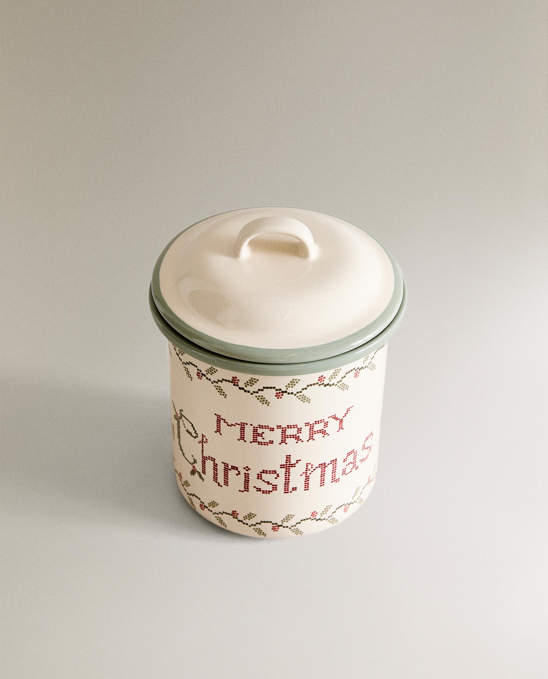 STONEWARE CHRISTMAS COOKIE JAR Zara Home België / Belgique